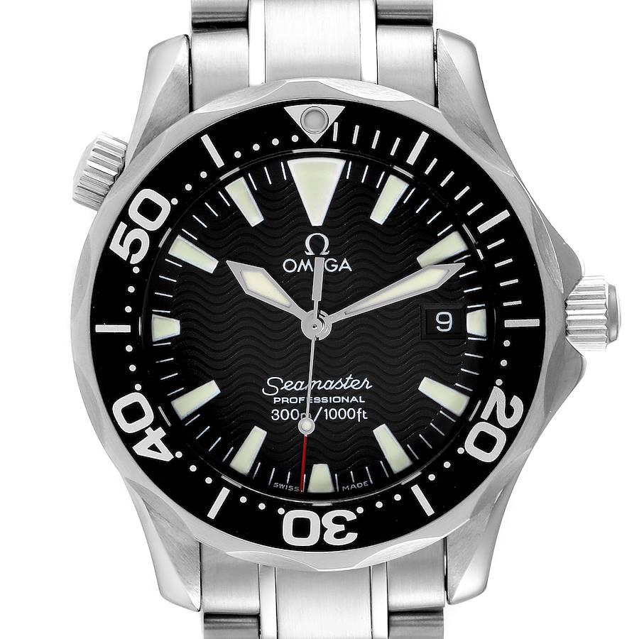 Omega Seamaster James Bond 36 Midsize Black Dial Watch 2262.50.00 SwissWatchExpo
