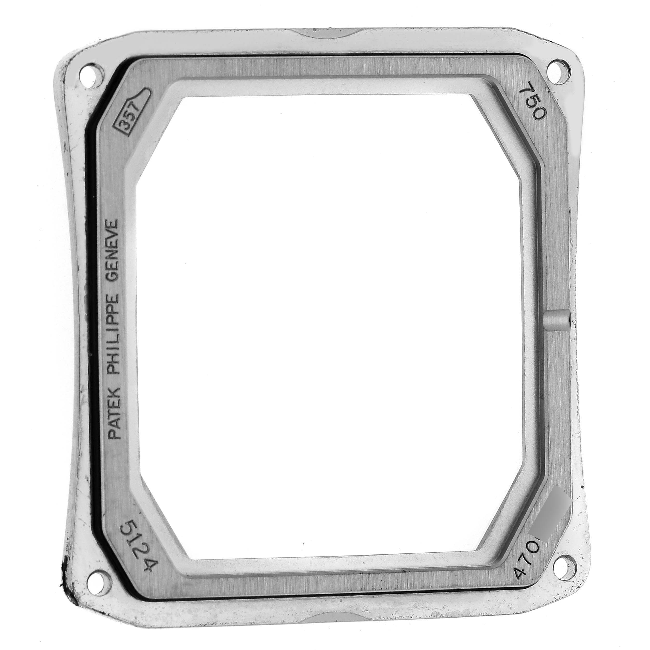 The image shows the front view of the bezel frame for the Patek Philippe Gondolo 5124G-001 Men's White Gold Brown Dial 5124G-001 Men's White Gold Brown Dial watch model.