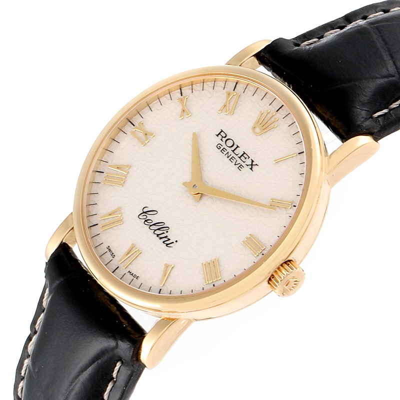 Rolex Cellini Classic Yellow Gold Anniversary Dial Mens Watch 5115