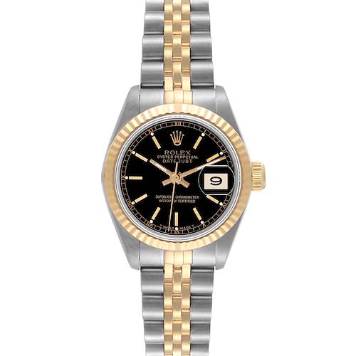 Photo of Rolex Datejust 26mm Steel Yellow Gold Black Dial Ladies Watch 69173