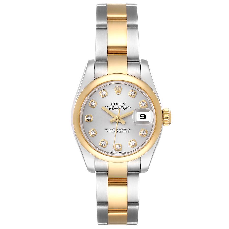 Rolex Datejust Silver Diamond Dial Steel Yellow Gold Ladies Watch ...