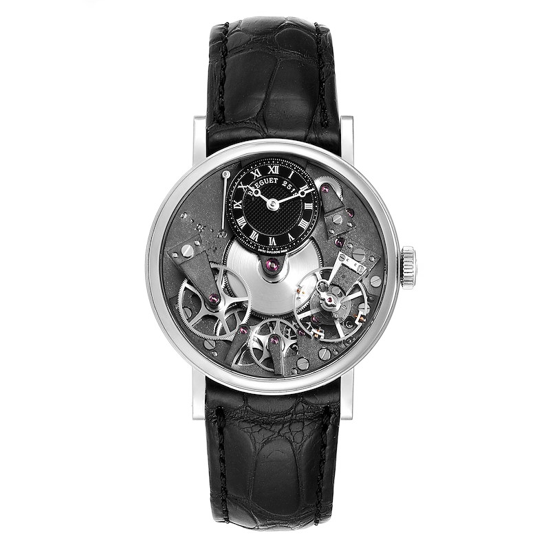 Breguet Tradition Skeleton Dial White Gold Manual Wind Mens Watch