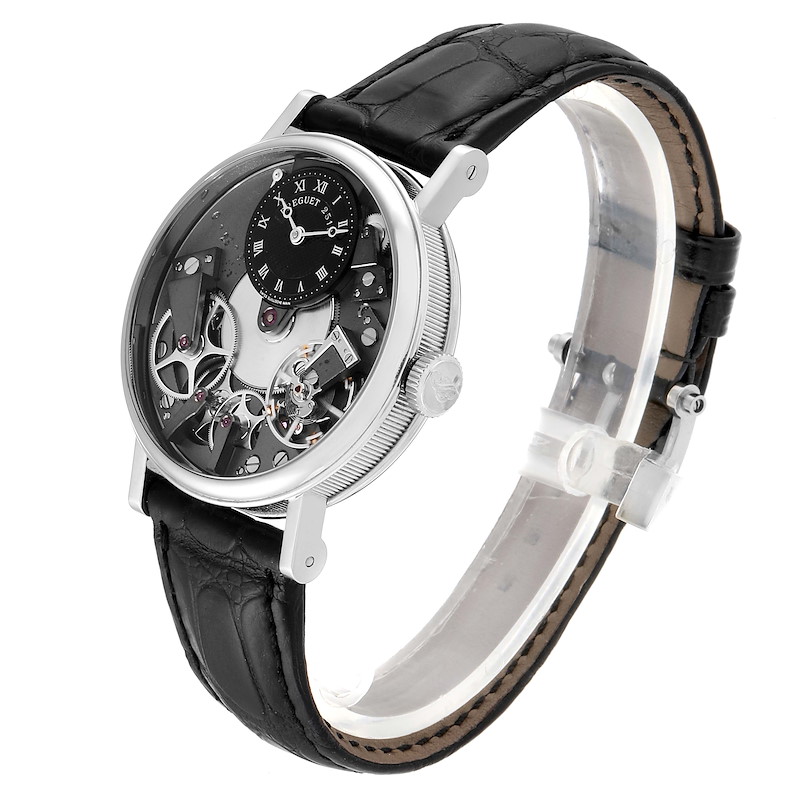 Breguet Tradition Skeleton Dial White Gold Manual Wind Mens Watch