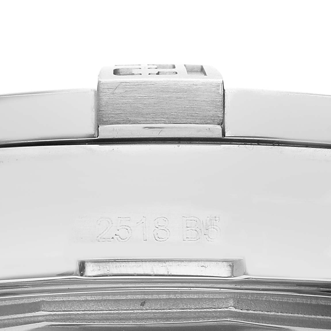 This image shows the clasp and part of the bracelet of a Breitling Avenger A3239011/C872 Men's Stainless Steel Blue Dial A3239011/C872 Men's Stainless Steel Blue Dial watch, displaying the engraved model number.