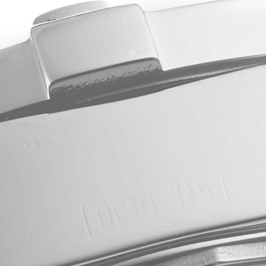 This image shows a close-up of the side profile of the case and bezel of the Breitling Colt A73380 Men
s Stainless Steel White Dial A73380 Men
s Stainless Steel White Dial watch.