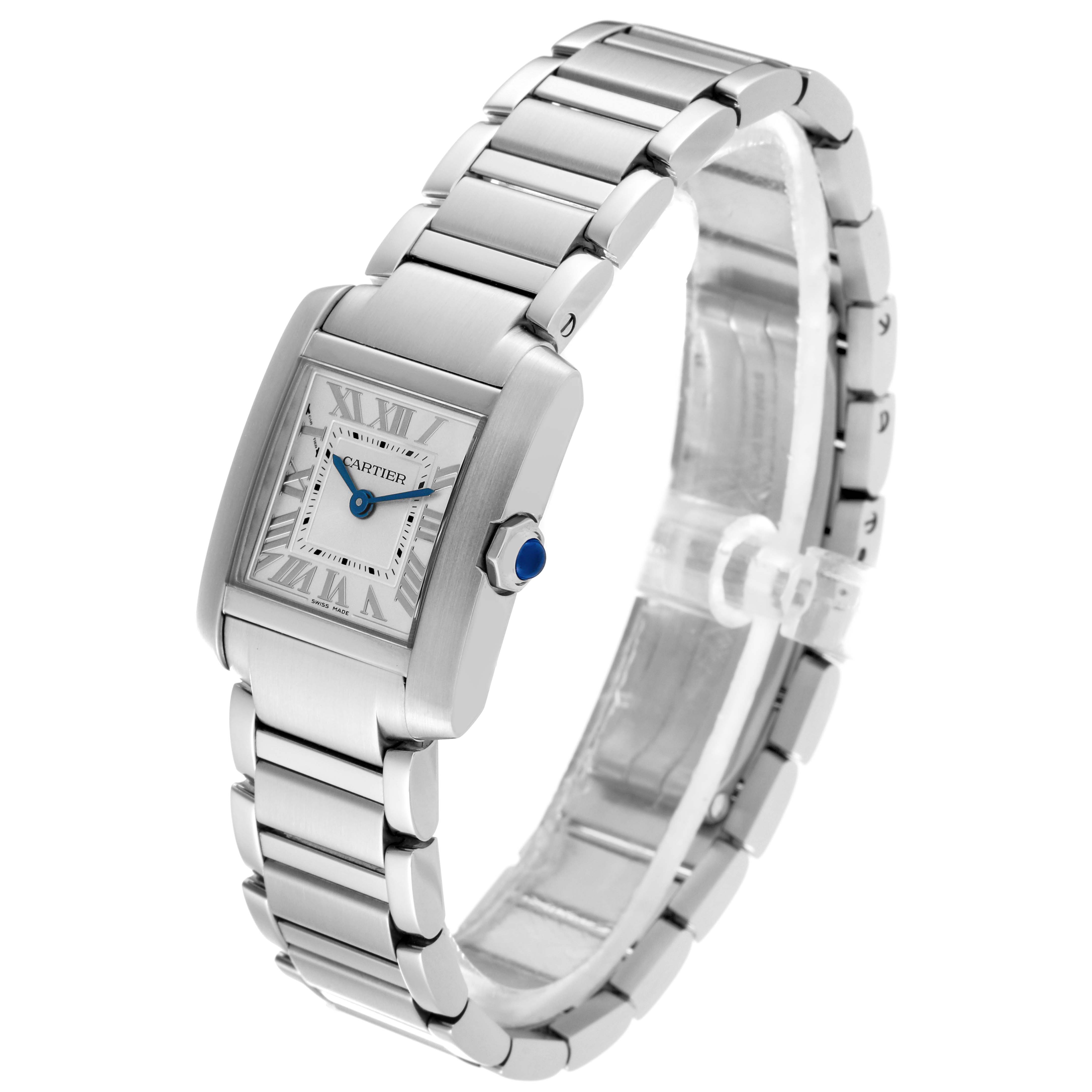 Cartier Tank Francaise Small Silver Dial Steel Ladies Watch WSTA0065 ...