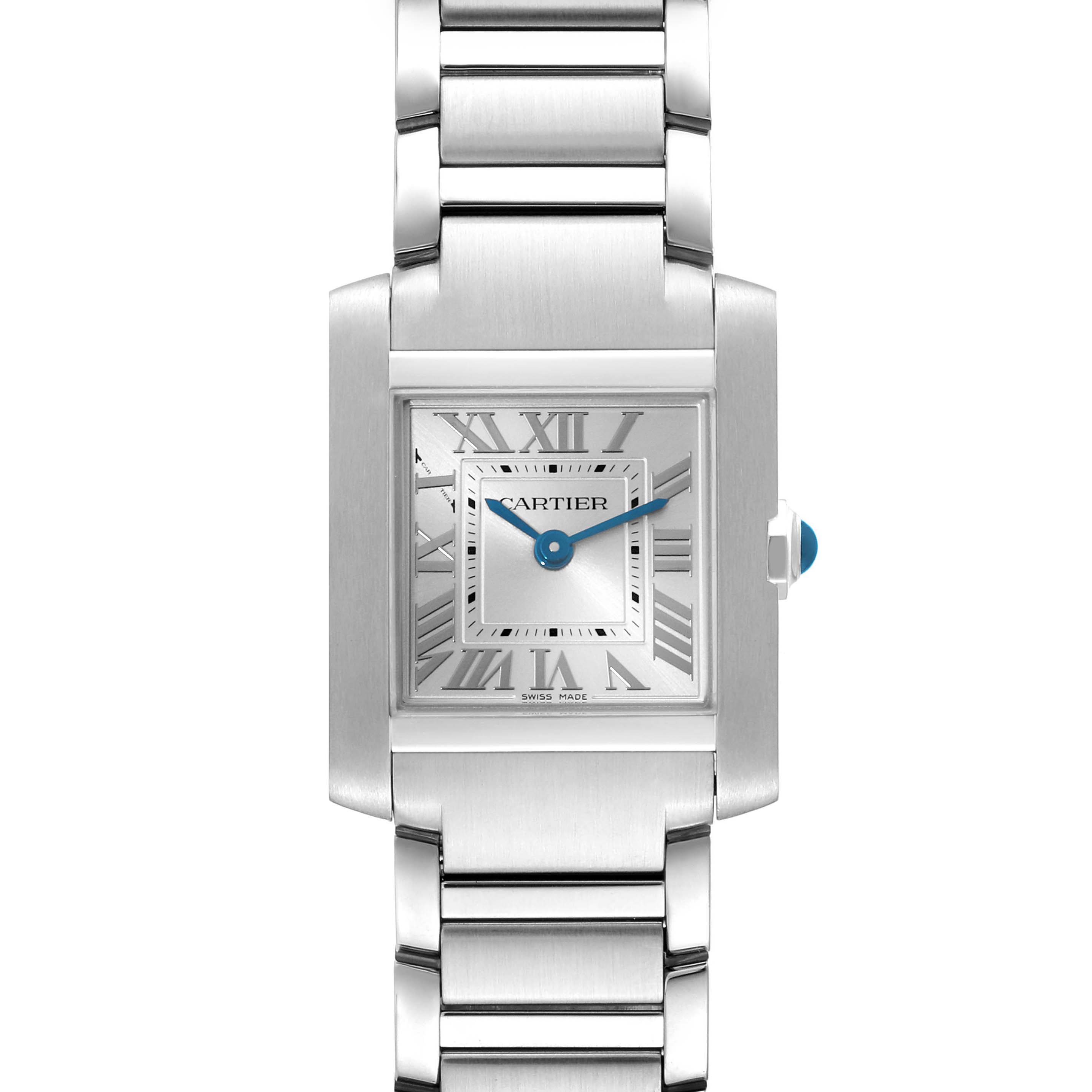 Cartier Tank Francaise Small Silver Dial Steel Ladies Watch WSTA0065 ...