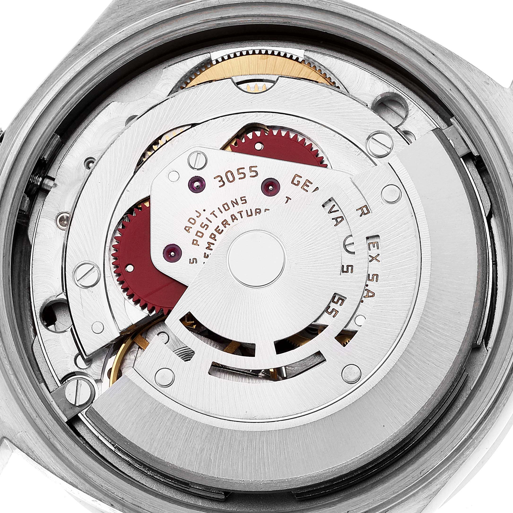 The Rolex President 18139 Men
s White Gold Brown Dial 18139 Men
s White Gold Brown Dial model is shown from the back, revealing its movement and intricate mechanical components.