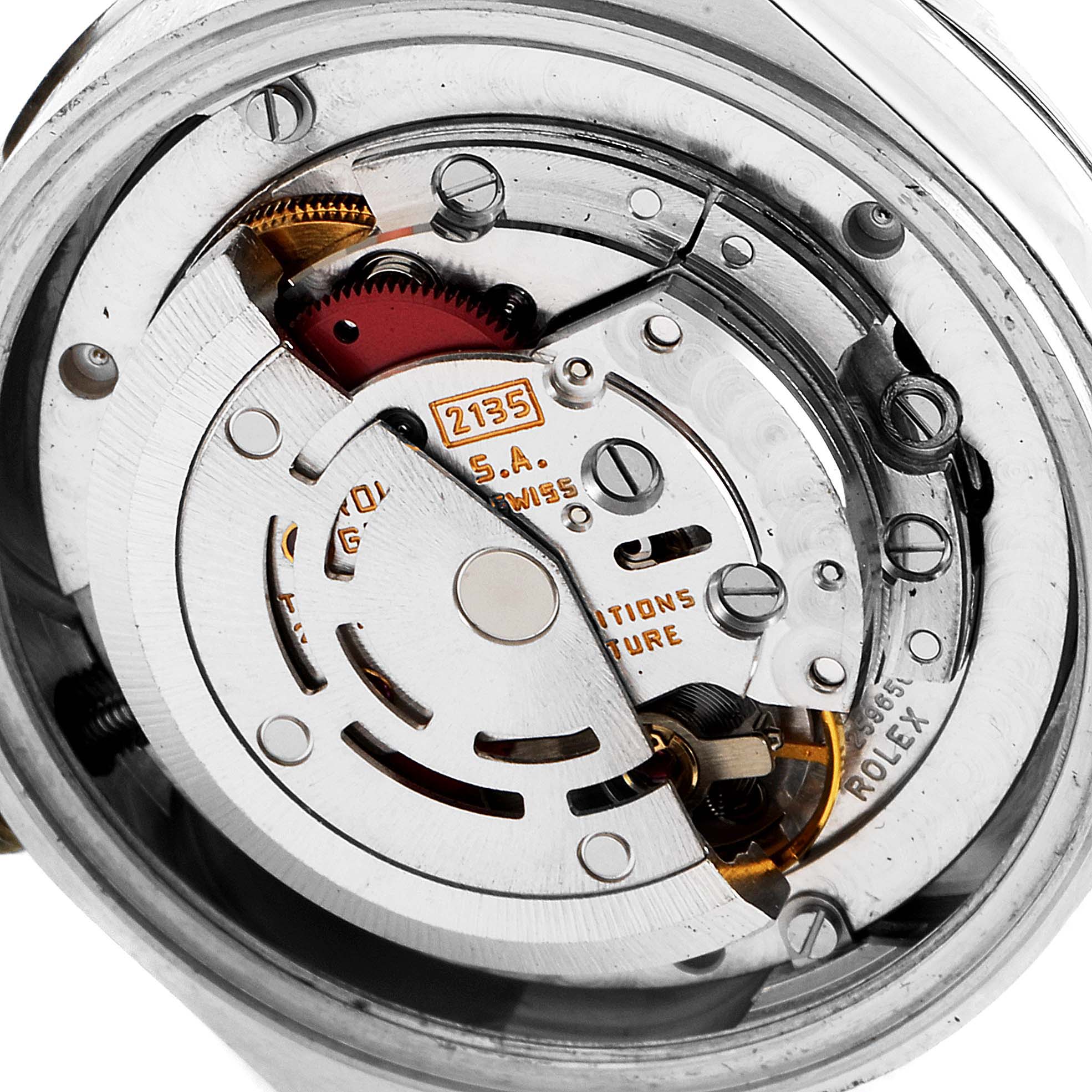 The image shows the internal mechanical movement of a Rolex President 68286 Women's White Gold Silver Dial 68286 Women's White Gold Silver Dial model watch from a close-up angle.