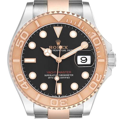 Photo of Rolex Yachtmaster Steel Rose Gold Mens Watch 126621 Box Card