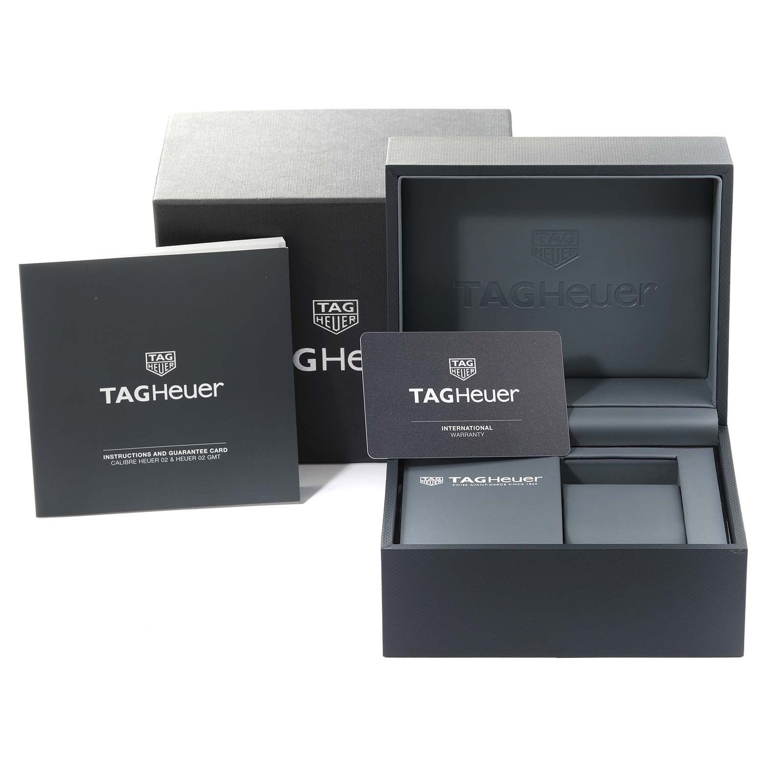 Tag Heuer Carrera GMT Batman Bezel Steel Mens Watch CBG2A1Z Box Card ...