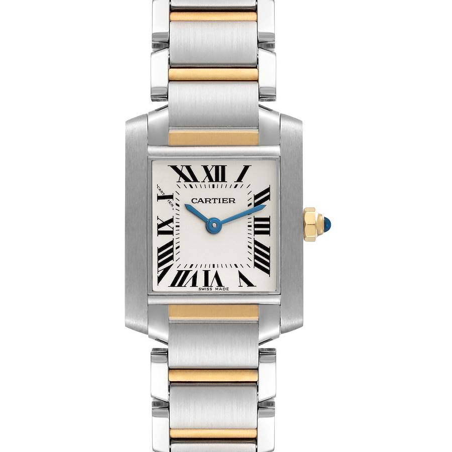 Cartier Tank Francaise Small Steel Yellow Gold Ladies Watch W51007Q4 Papers SwissWatchExpo