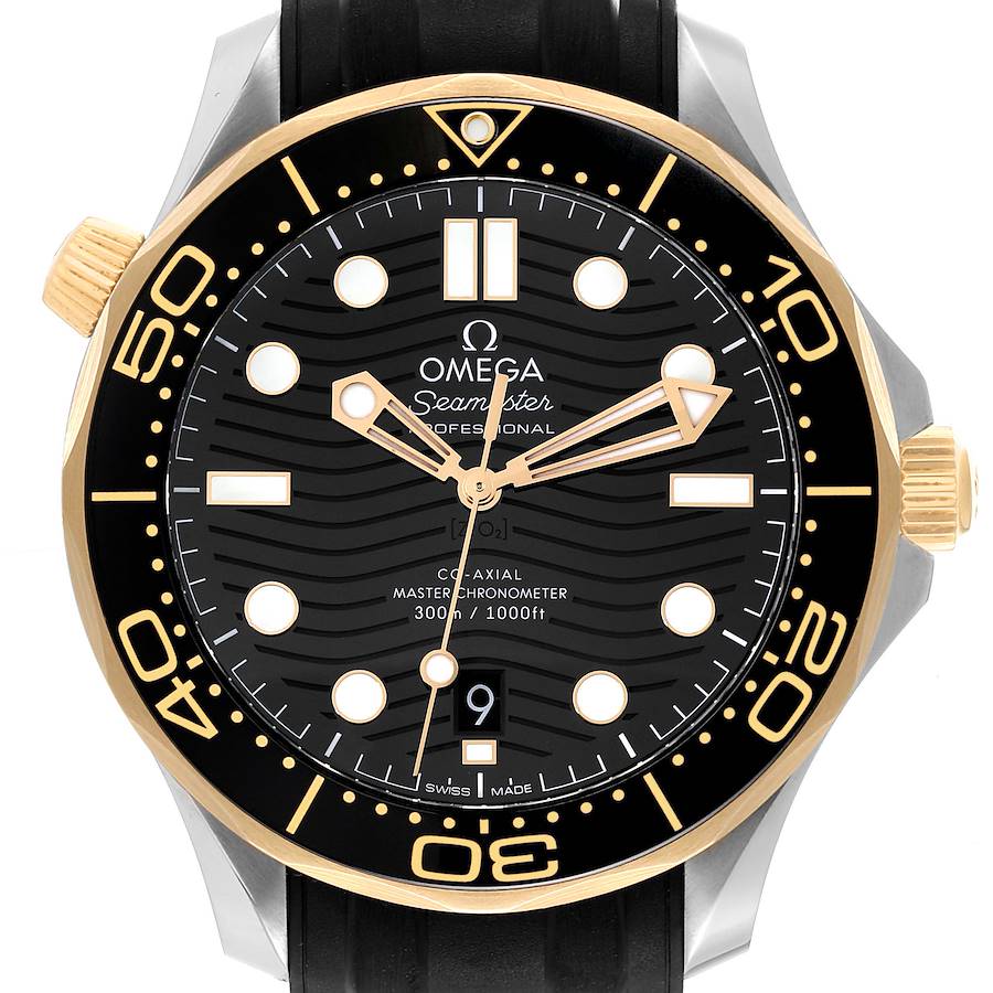 Omega Seamaster Diver Steel Yellow Gold Mens Watch 210.22.42.20.01.001 Box Card SwissWatchExpo