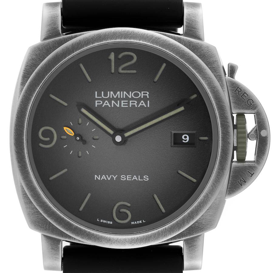 Panerai Luminor 1950 Navy Seals Limited Editon Mens 44mm Watch PAM01412 Box Card SwissWatchExpo