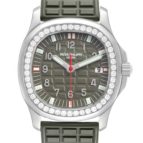 Photo of Patek Philippe Aquanaut Luce Steel Green Dial Diamond 5067A 5067 Box Papers