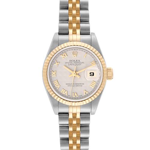Photo of Rolex Datejust Pyramid Dial Steel Yellow Gold Ladies Watch 69173