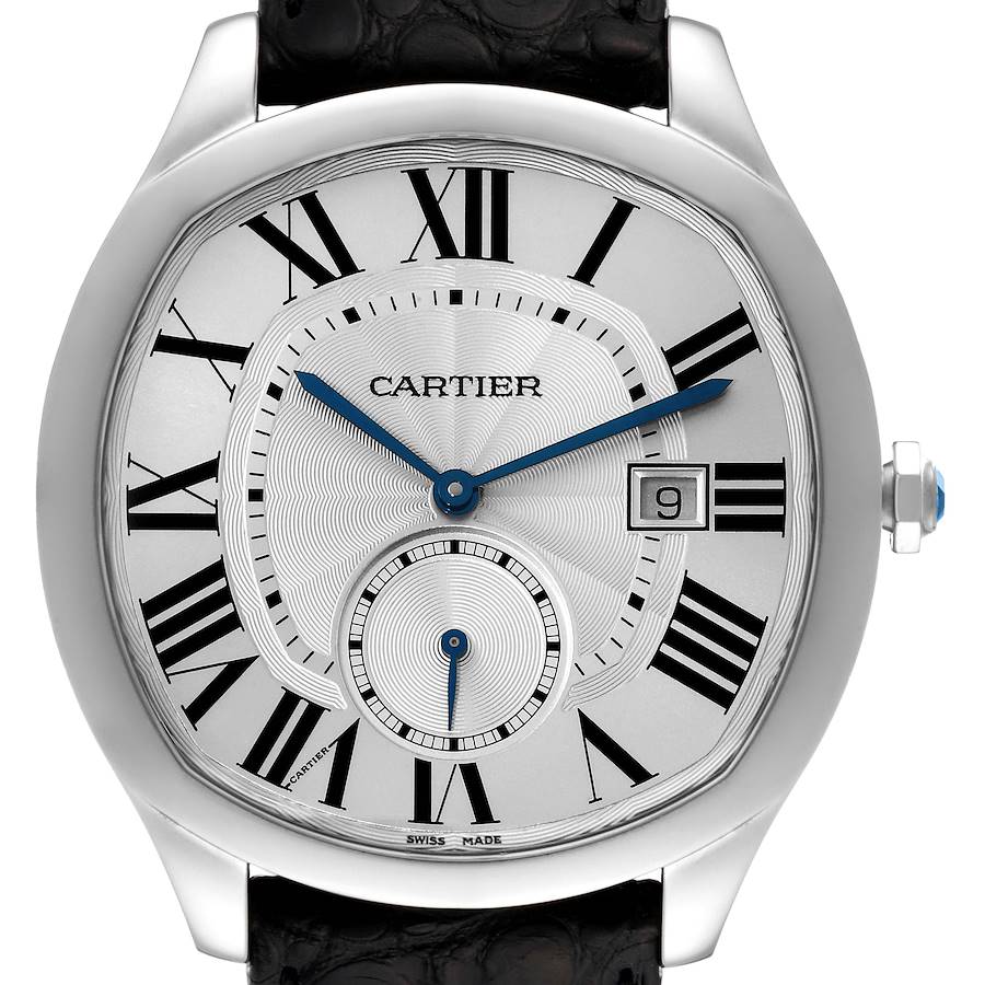 Cartier Drive Silver Dial Steel Mens Watch WSNM0004 Box Papers SwissWatchExpo