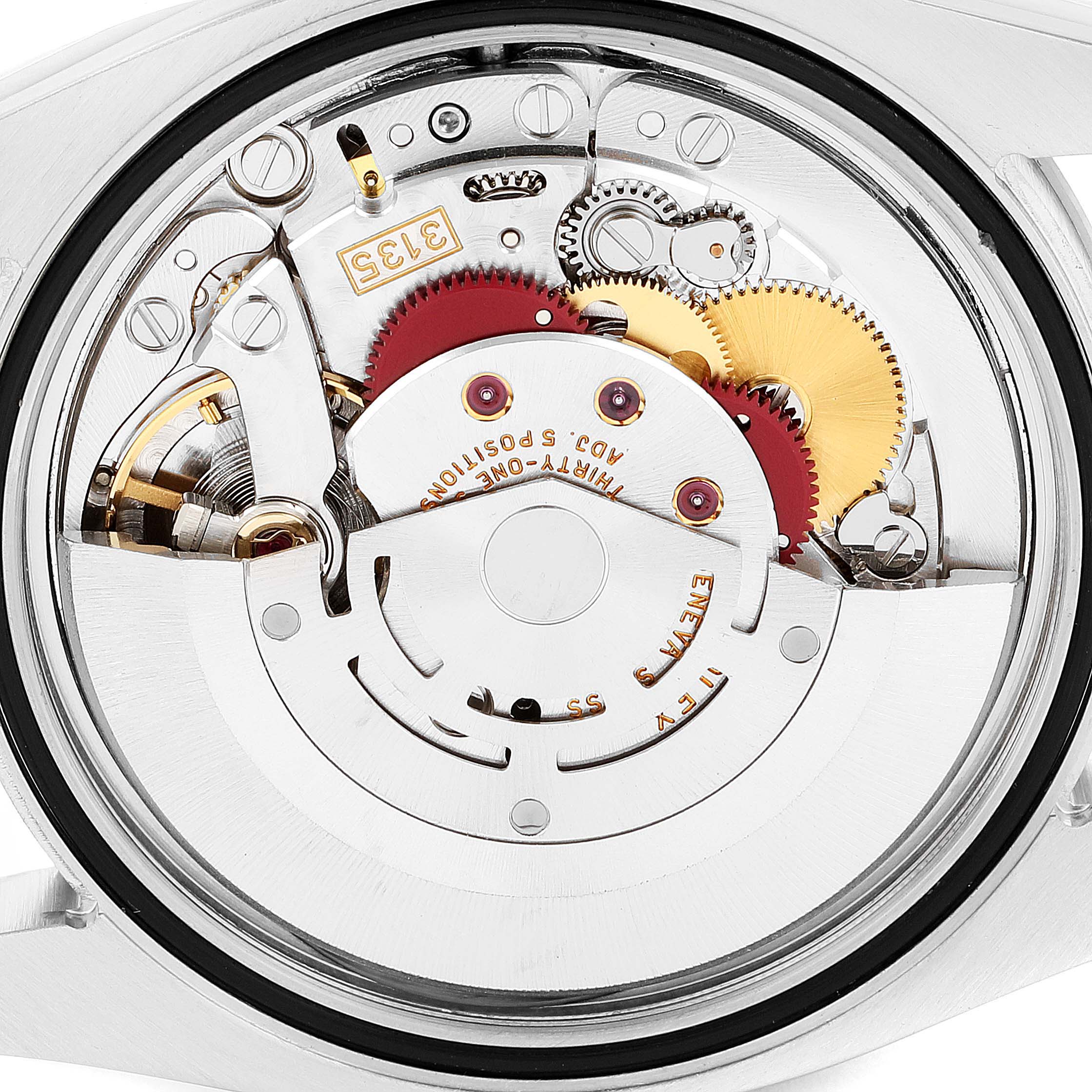 This image shows the internal mechanism of the Rolex Turn-o-Graph 116264 Men's Stainless Steel Black Dial 116264 Men's Stainless Steel Black Dial watch from the back angle.