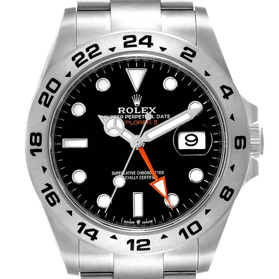 Rolex Explorer II 42mm Black Dial Steel Mens Watch 226570 Box Papers SwissWatchExpo