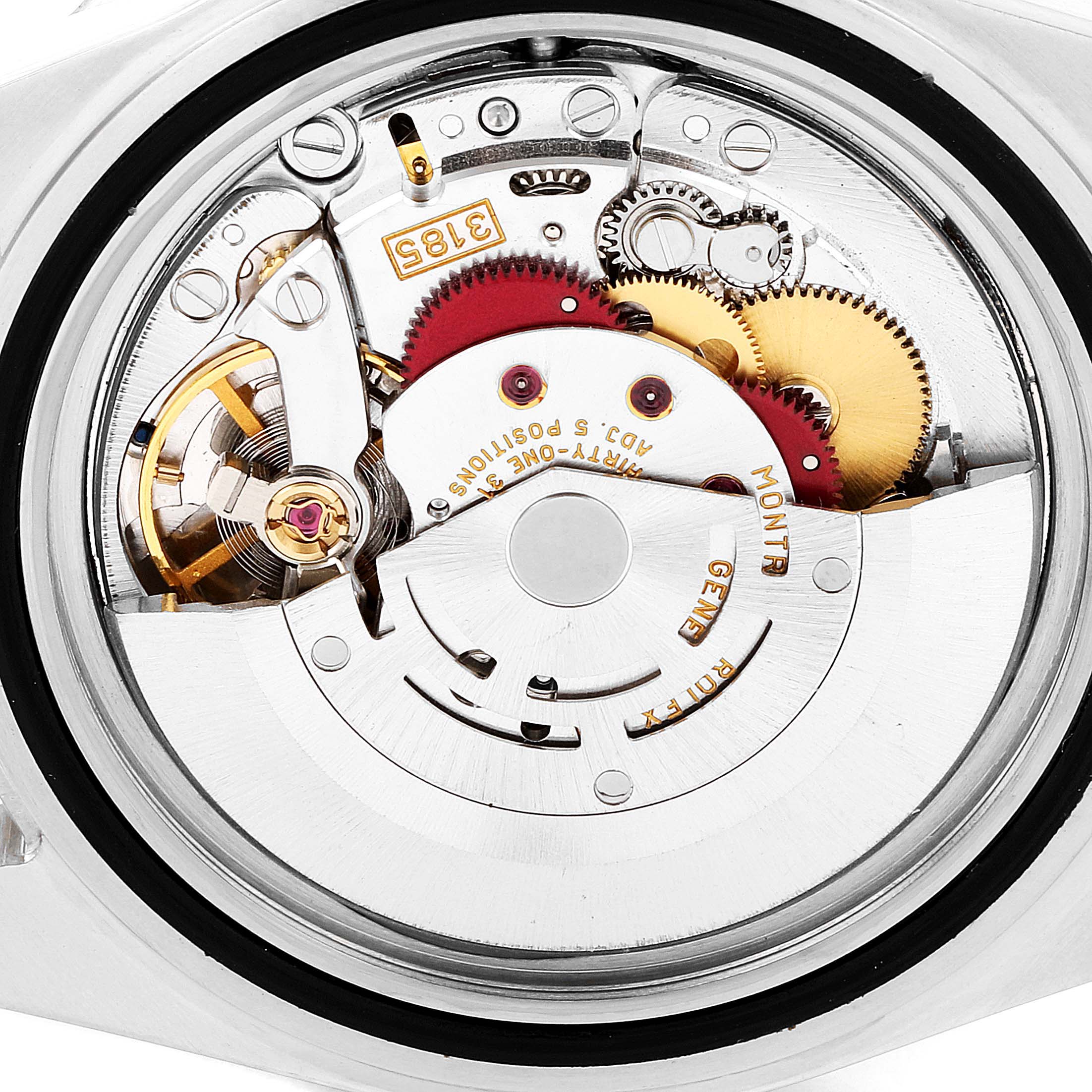 This image shows the internal movement mechanism of a Rolex GMT-Master 16710 Men's Stainless Steel Black Dial 16710 Men's Stainless Steel Black Dial watch viewed from the back casing.