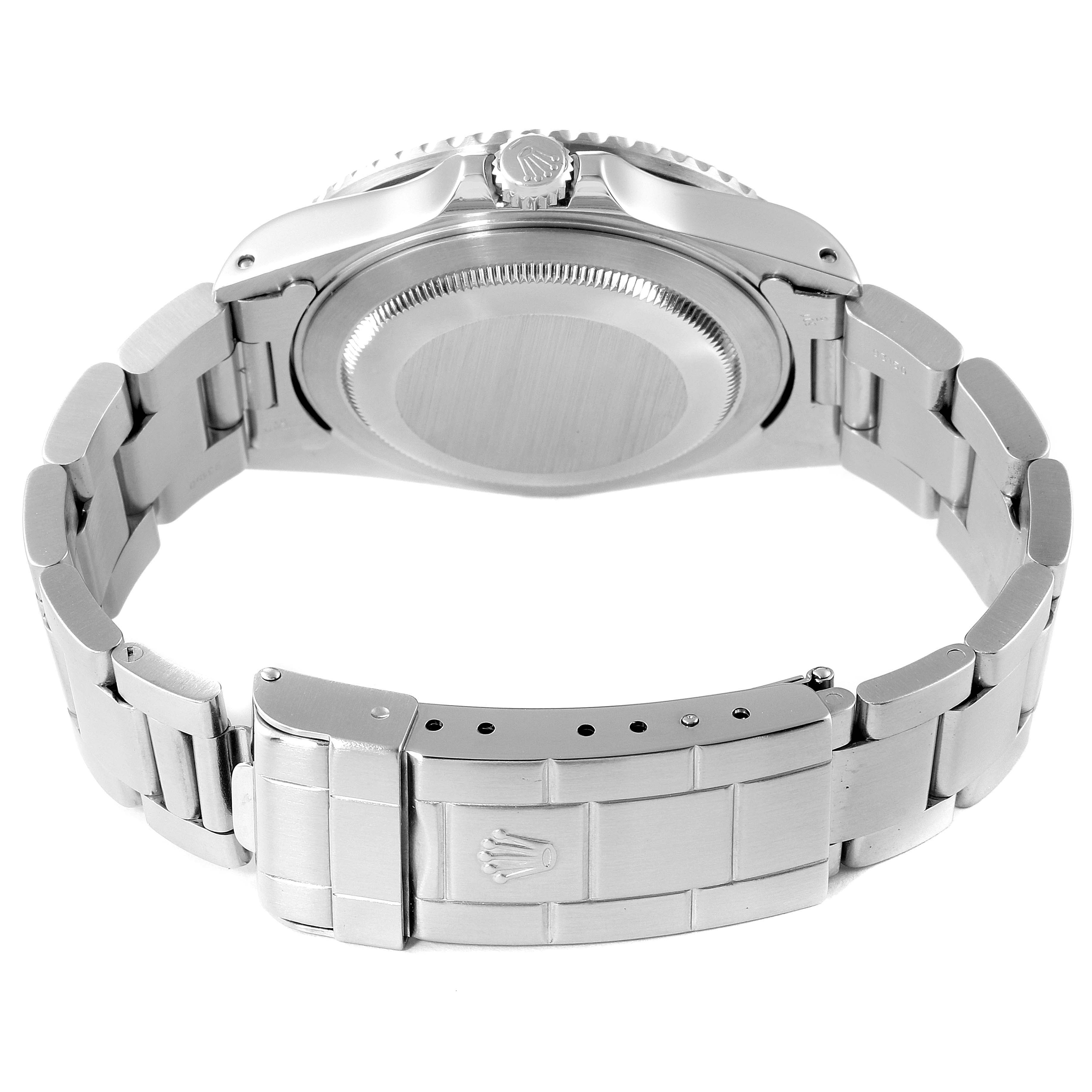 This image displays the back side including the case and clasp of a Rolex GMT-Master 16710 Men's Stainless Steel Black Dial 16710 Men's Stainless Steel Black Dial watch.