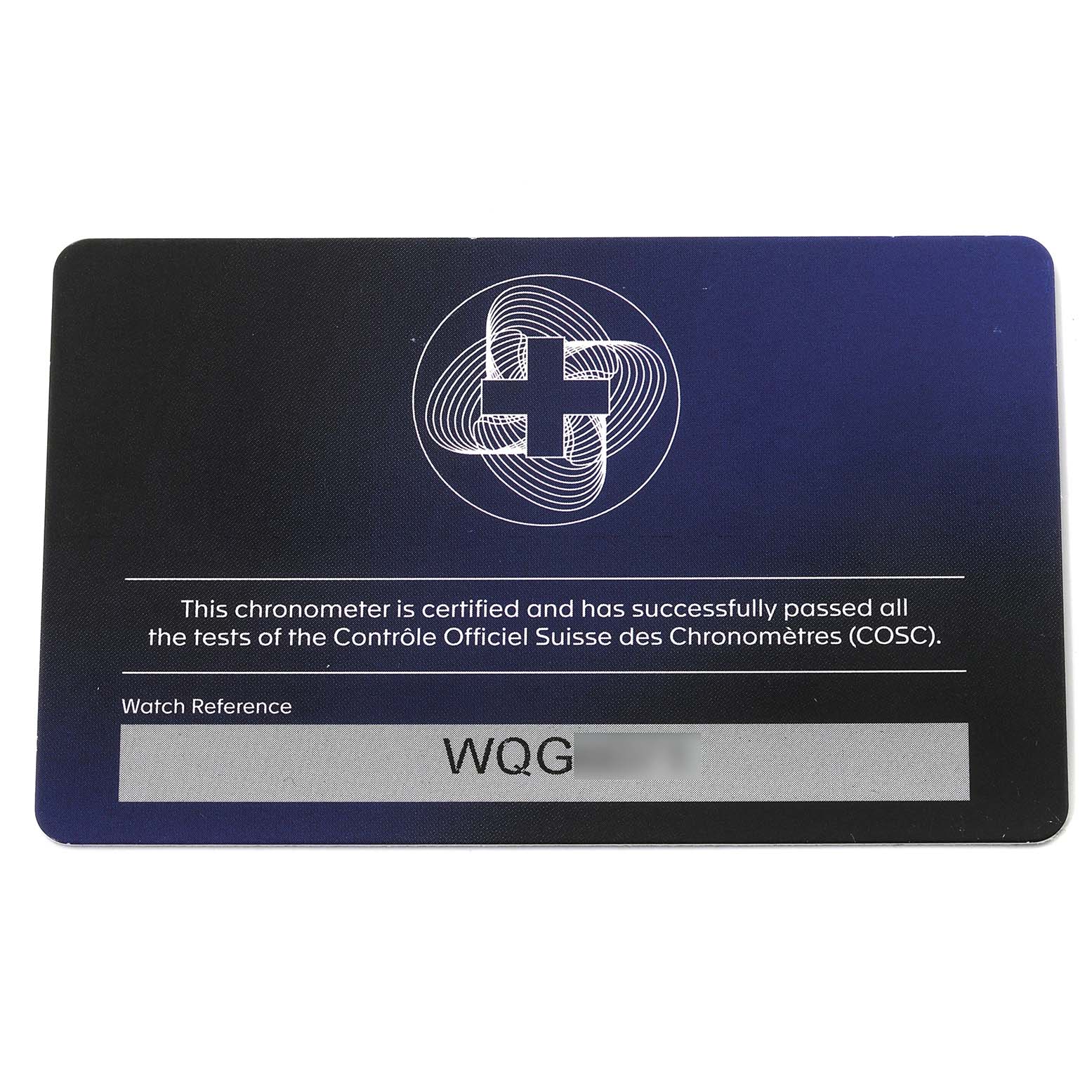 This is a certification card for the Tag Heuer Monza CR5090.FN6001 Men's Titanium Black Dial CR5090.FN6001 Men's Titanium Black Dial model, verifying its chronometer status from COSC.