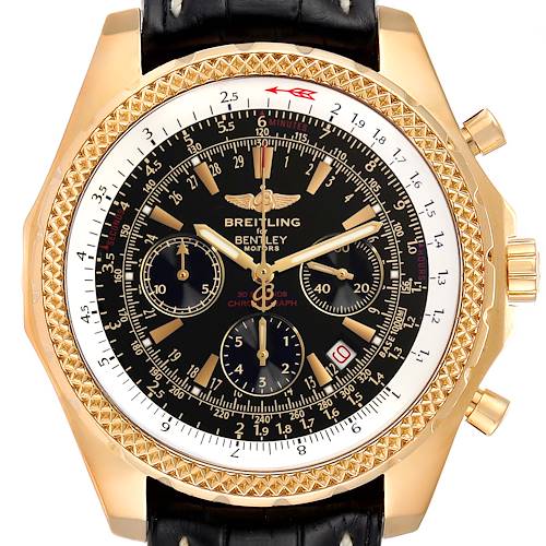 Photo of Breitling Bentley Yellow Gold Black Dial Chronograph Mens Watch K25362