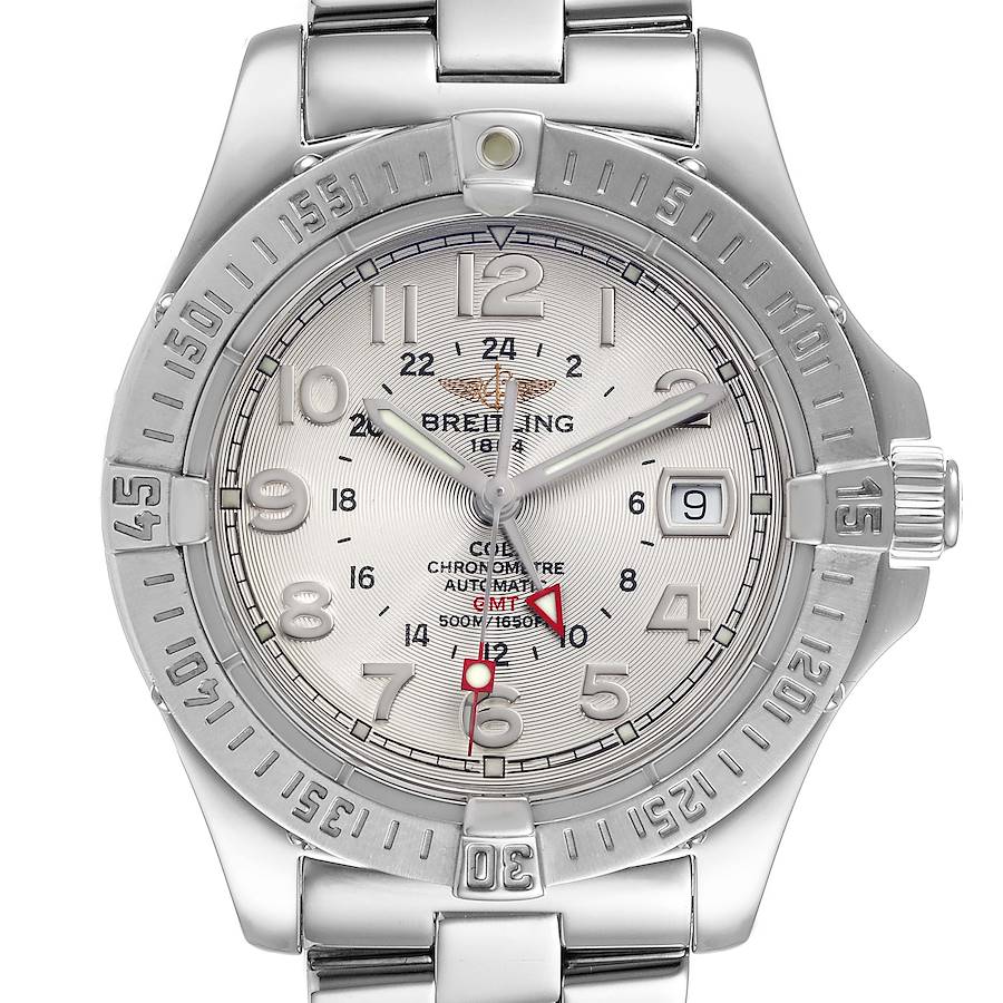 Breitling Colt GMT Silver Dial Automatic Steel Mens Watch A32350 SwissWatchExpo