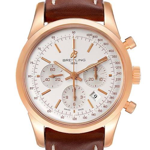 Photo of Breitling Transocean 43mm 18k Rose Gold Mens Watch RB0152