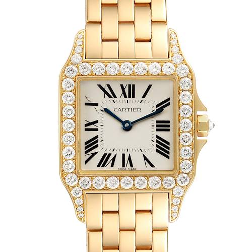 Photo of Cartier Santos Demoiselle Yellow Gold Diamond Midsize Ladies Watch WF9002Y7
