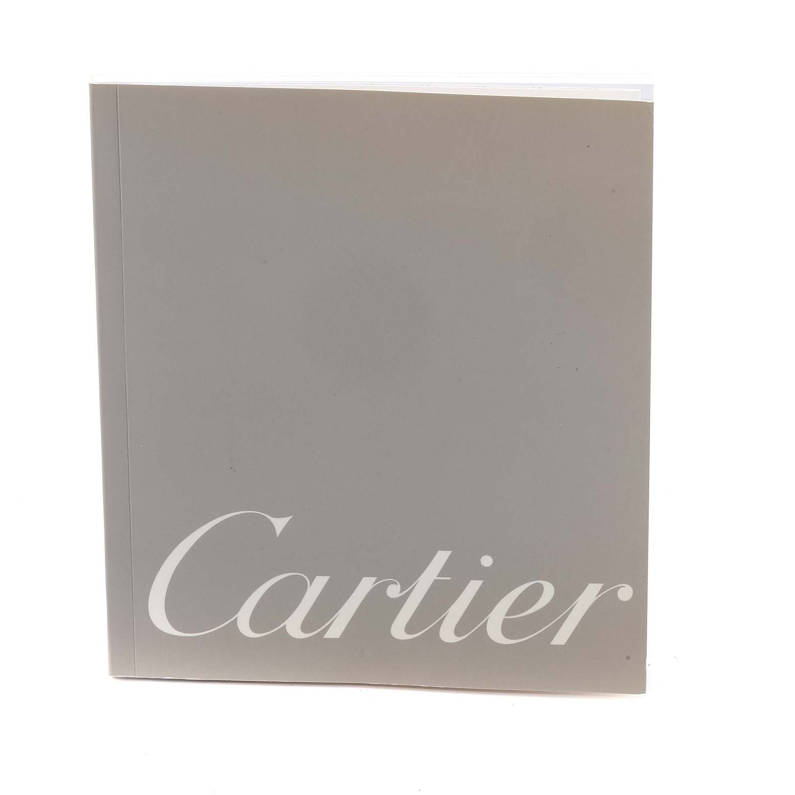 This image shows the front cover of a Cartier booklet for the Santos model watch.