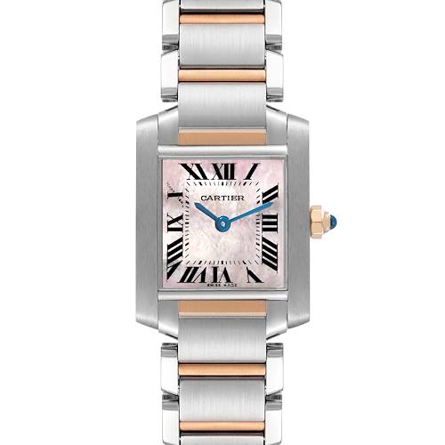 Photo of Cartier Tank Francaise Steel Rose Gold Mother of Pearl Ladies Watch W51027Q4