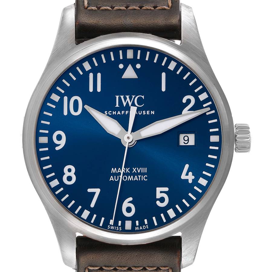 IWC Pilot Mark XVIII Le Petit Prince Blue Dial Mens Watch IW327004 SwissWatchExpo