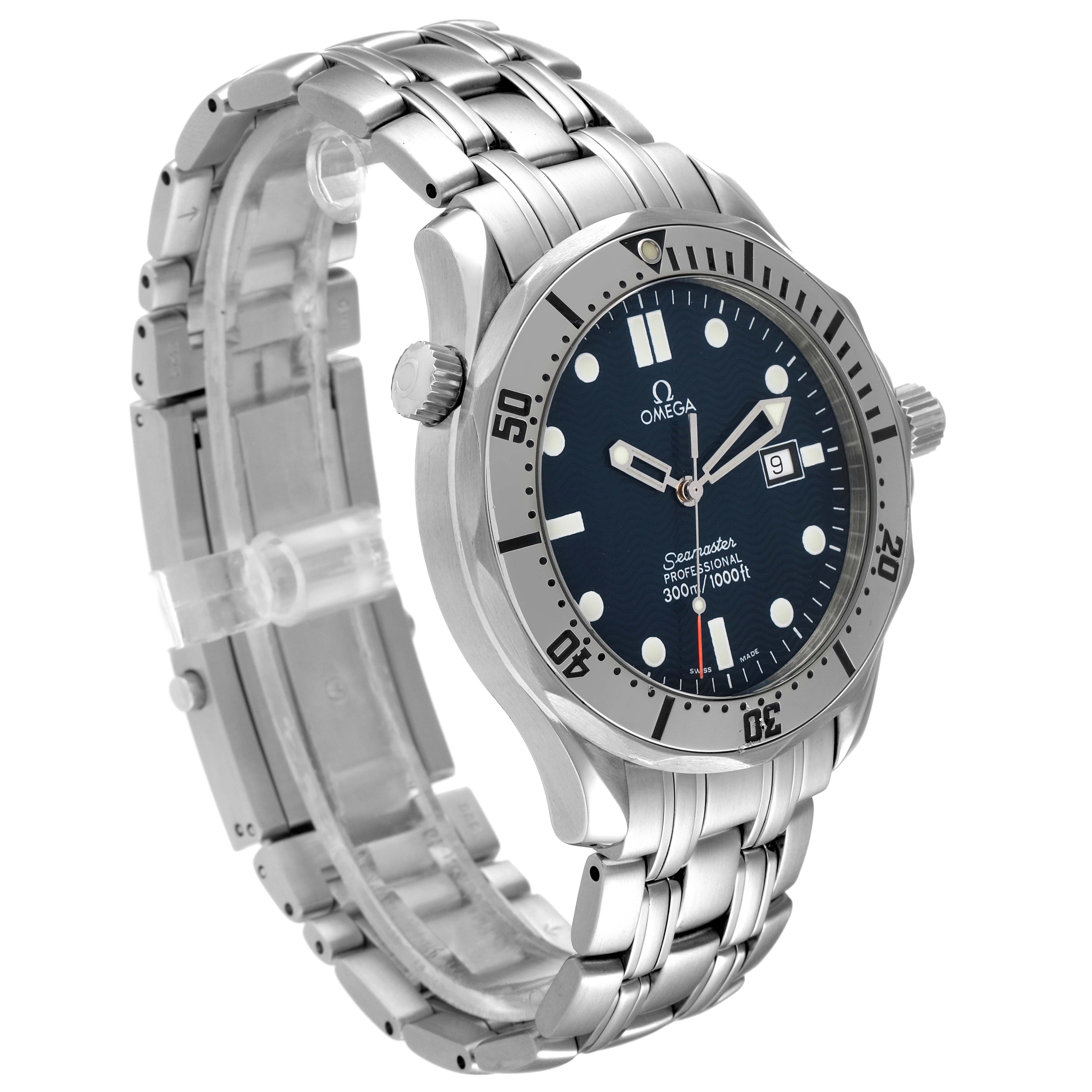 Omega Seamaster 300m Blue Wave Dial 41mm Mens Watch 2542.80.00 ...