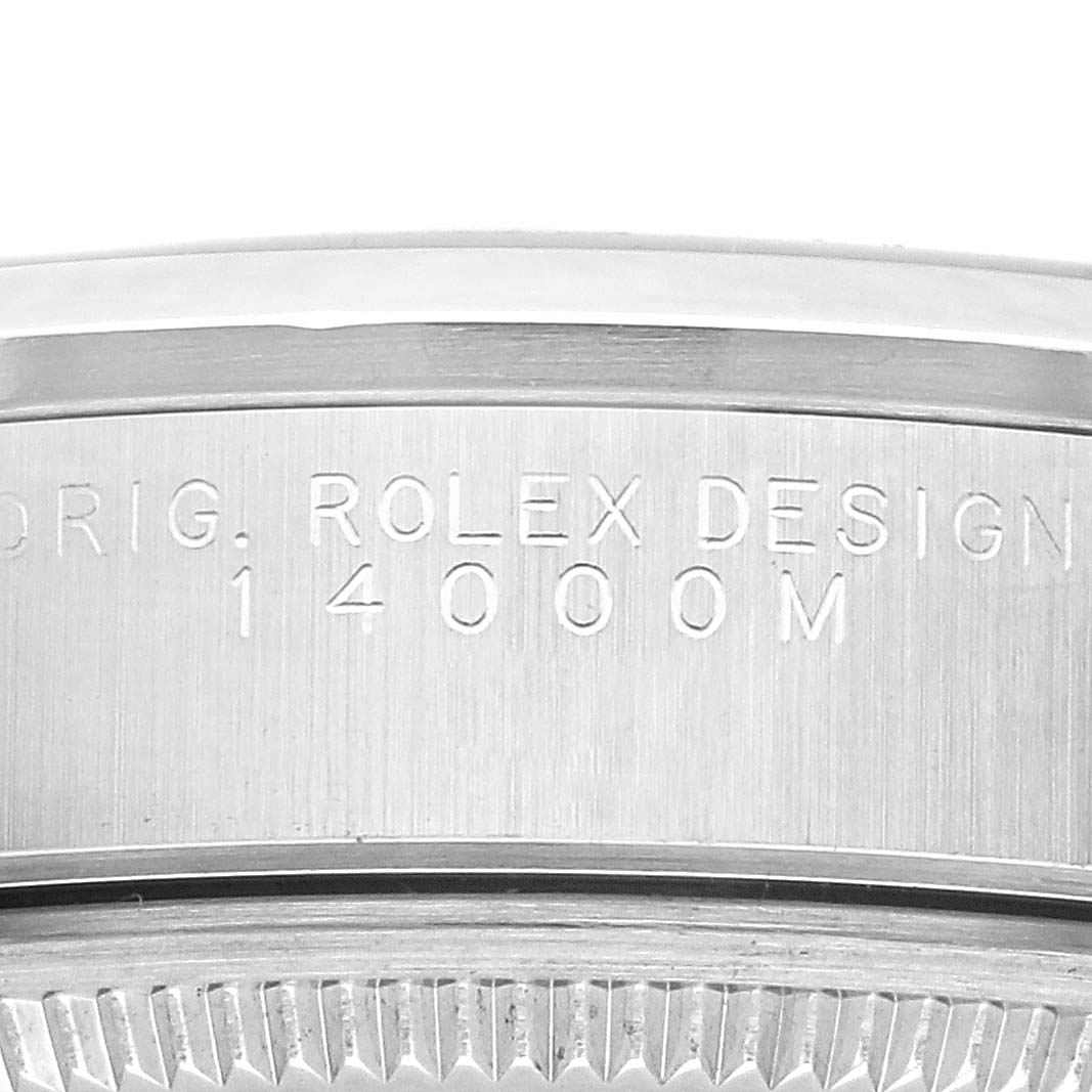 This image shows a close-up of the engraving on the case of a Rolex Air-King 14000M Men's Stainless Steel Black Dial 14000M Men's Stainless Steel Black Dial watch, displaying the model number "14000M."