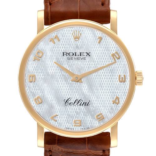 Photo of Rolex Cellini Classic Yellow Gold Mother of Pearl Dial Mens Watch 5115
