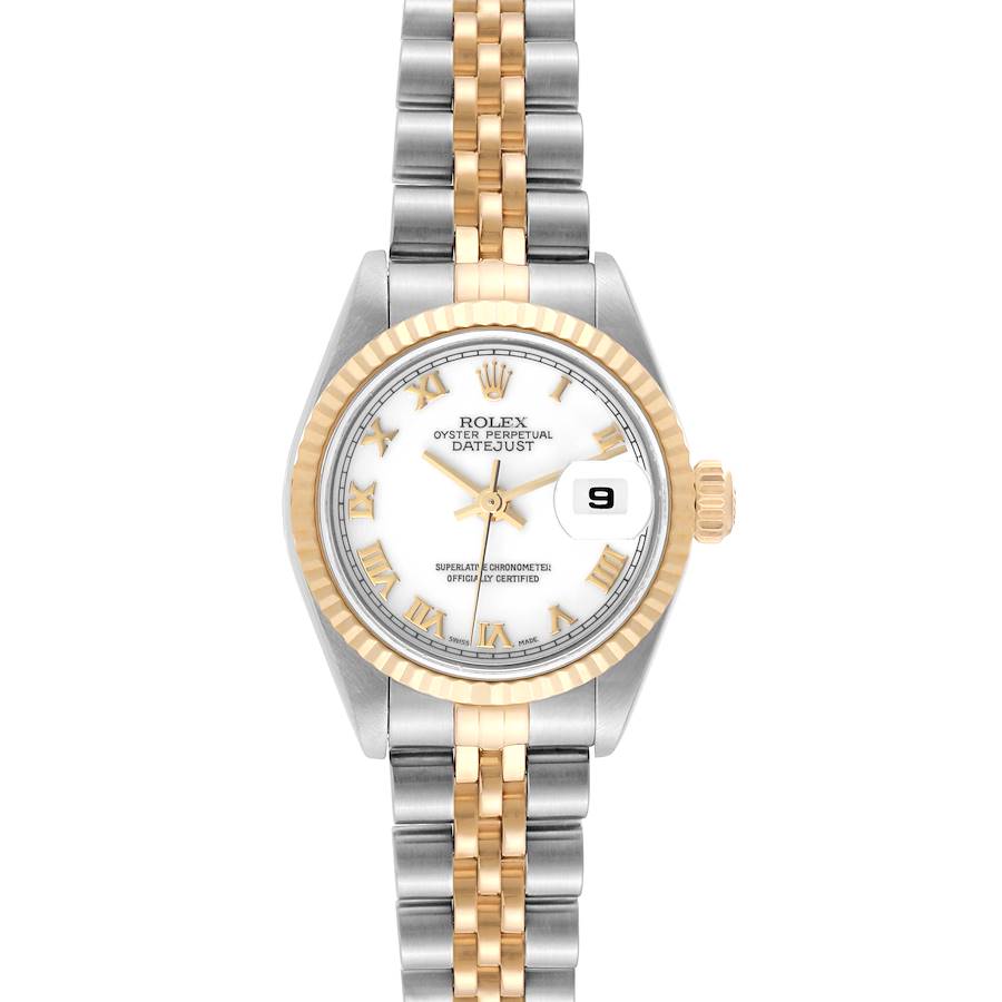 Rolex Datejust Steel Yellow Gold White Dial Ladies Watch 79173 Box Papers SwissWatchExpo