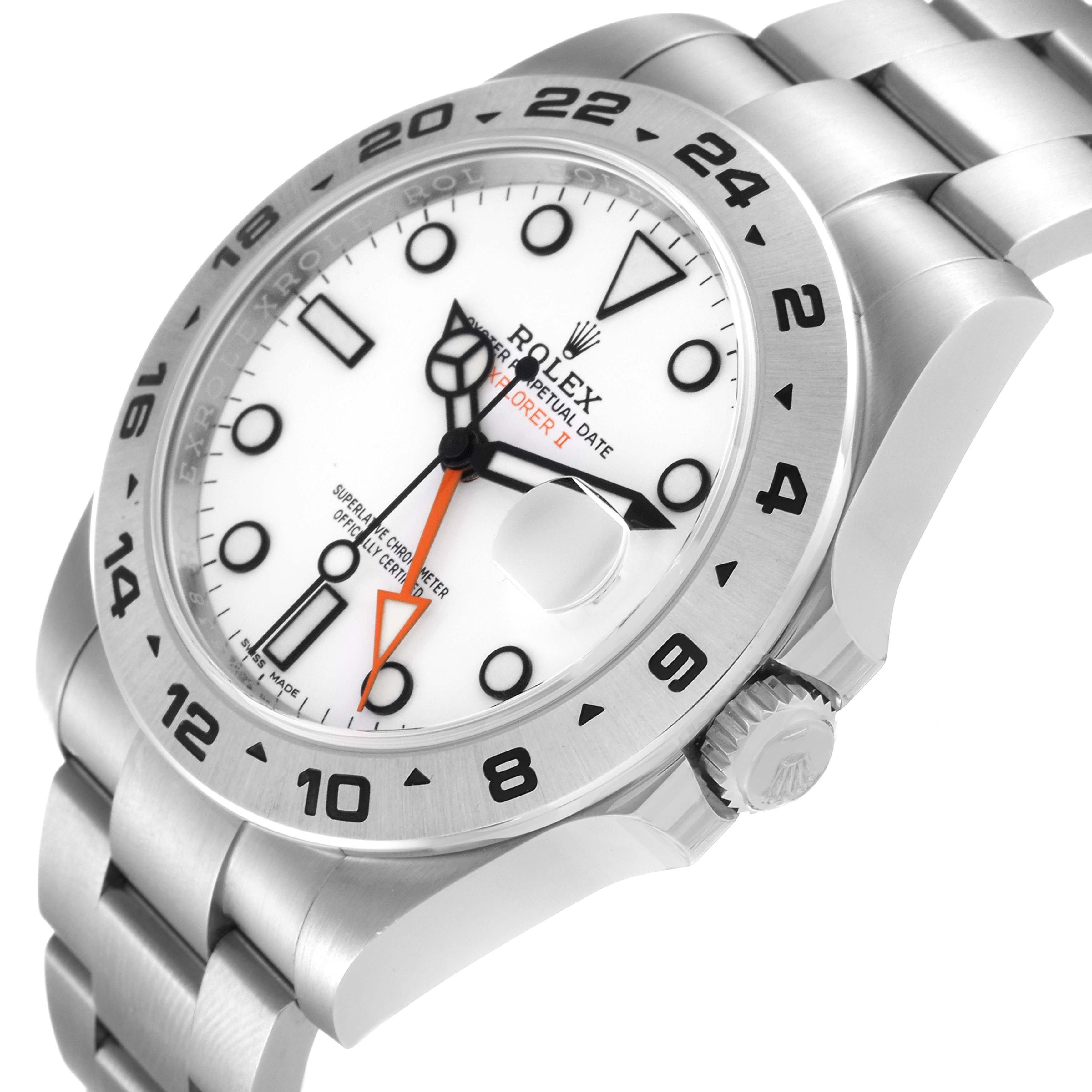The image shows a Rolex Explorer 216570 Men
s Stainless Steel White Dial 216570 Men
s Stainless Steel White Dial watch at an angled view, highlighting the dial, bezel, and bracelet.