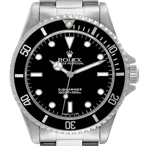 Photo of Rolex Submariner 40mm No Date 2 Liner Steel Mens Watch 14060