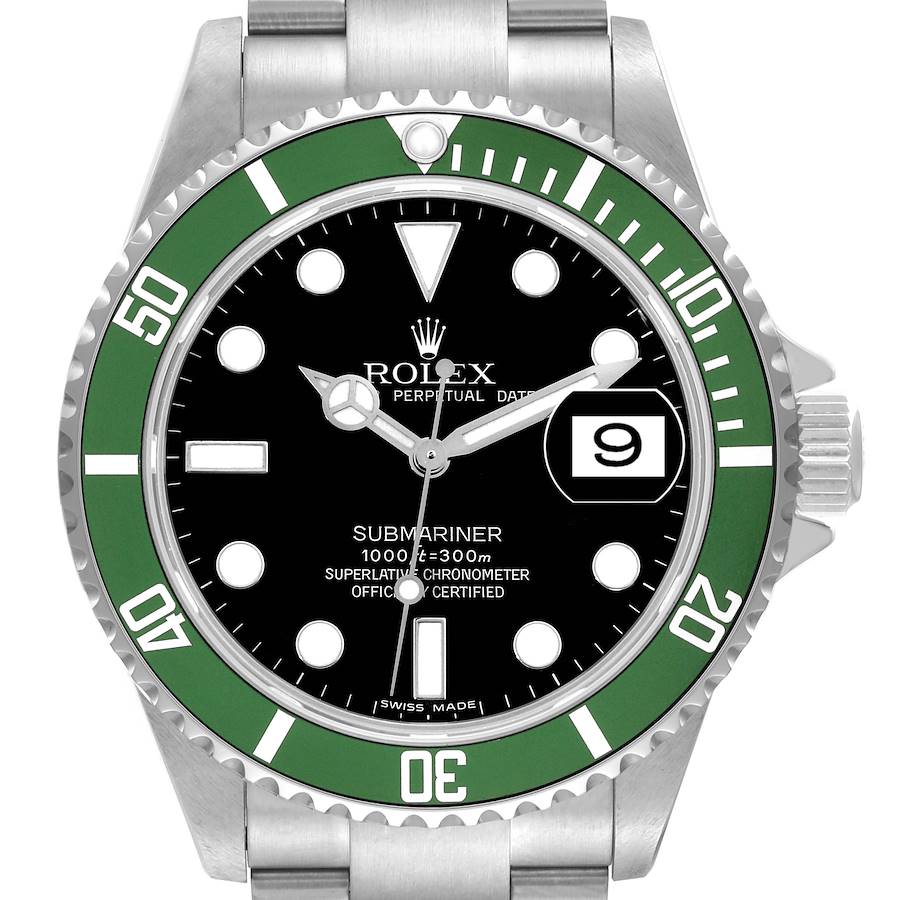 Rolex Submariner Kermit Green 50th Anniversary Steel Mens Watch 16610LV SwissWatchExpo