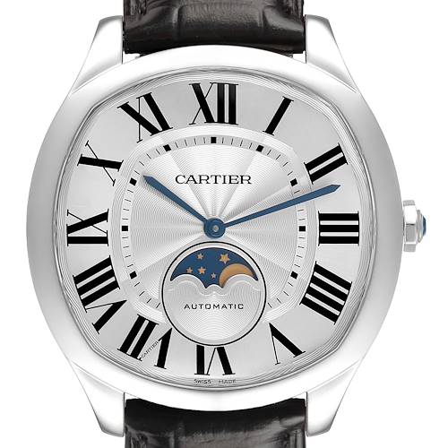 Photo of Cartier Drive Moonphase Silver Dial Steel Mens Watch WSNM0008 Box Card