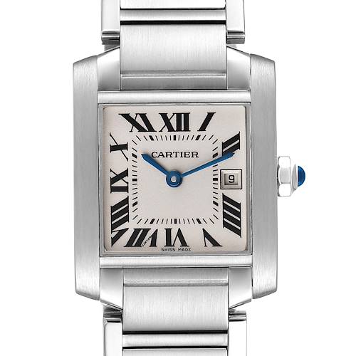 Photo of Cartier Tank Francaise Midsize 25mm Silver Dial Mens Watch W51011Q3