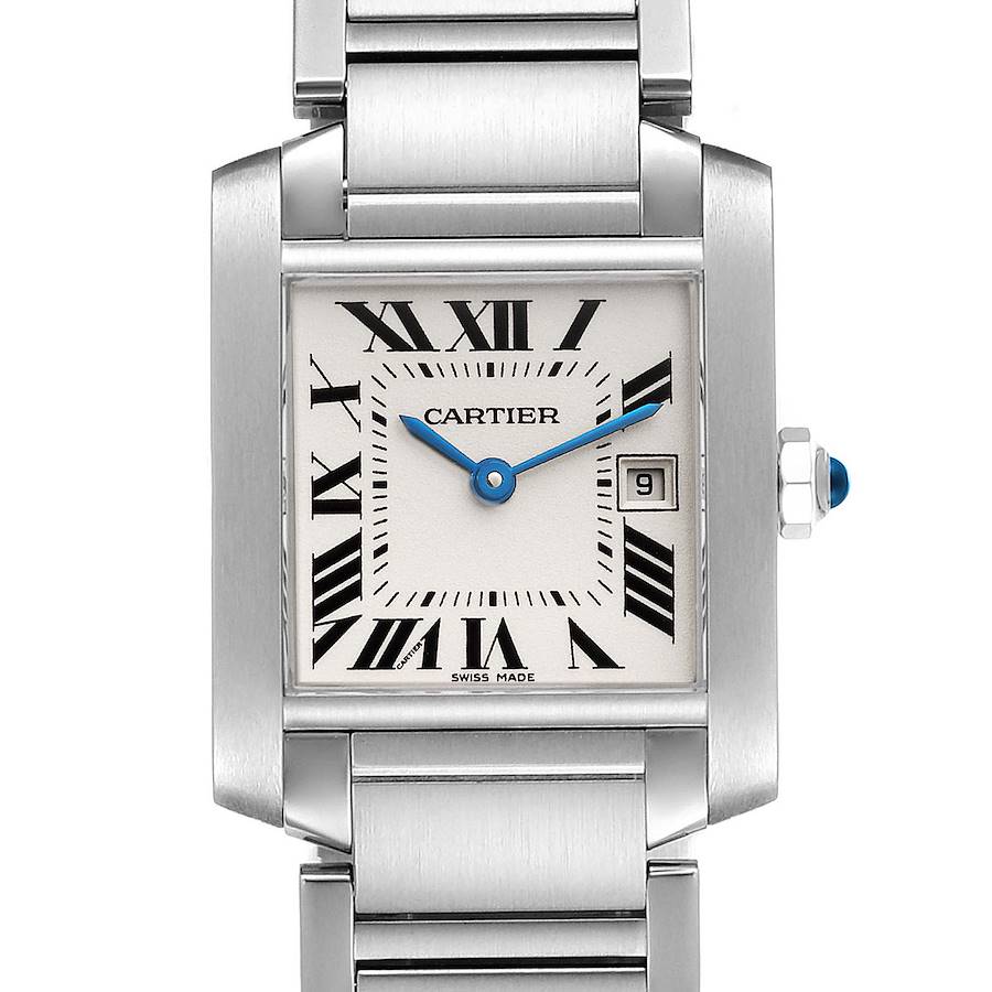Cartier Tank Francaise Midsize 25mm Silver Dial Womens Watch W51011Q3 SwissWatchExpo