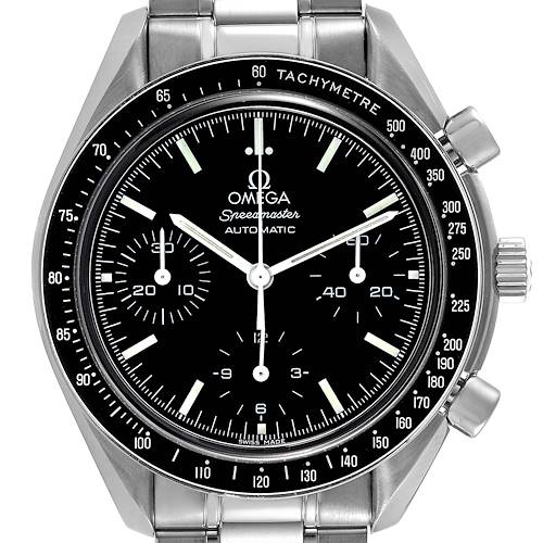 Photo of Omega Speedmaster Reduced Chronograph Steel Mens Watch 3539.50.00 Box Card