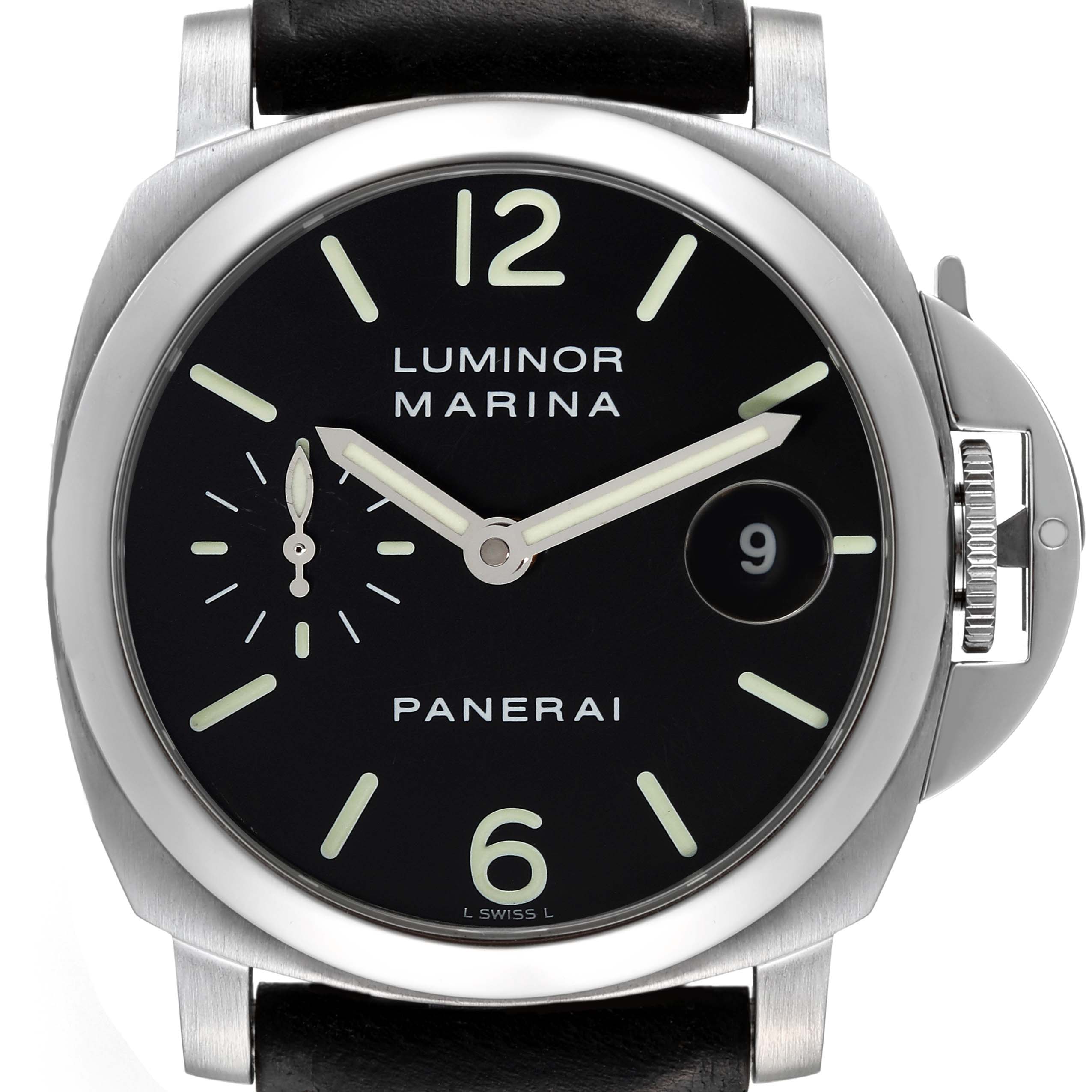 Panerai Luminor Marina Automatic Steel Mens Watch PAM00048 Box