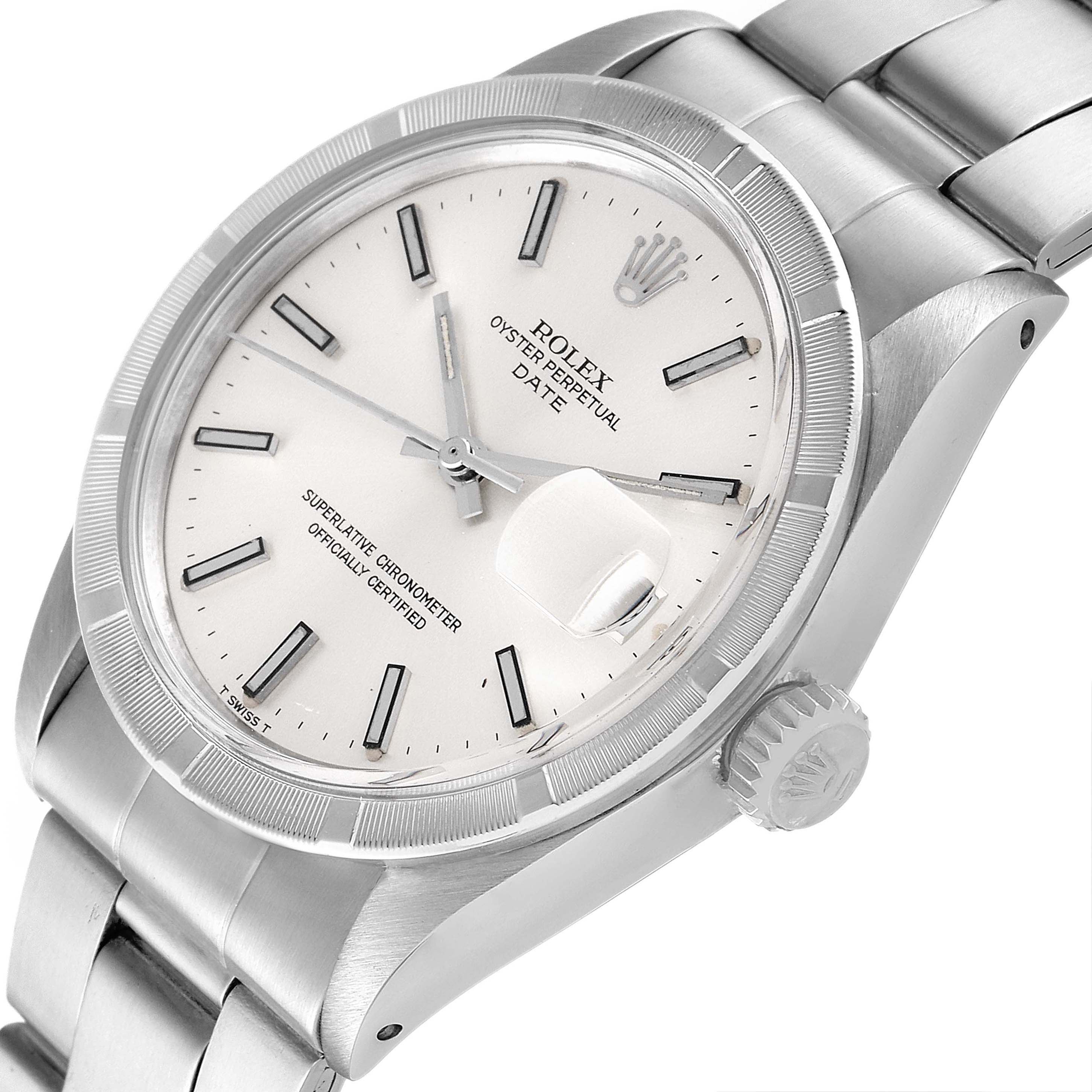 The Vintage Collection Rolex watch is pictured at an angle showcasing the dial, bezel, crown, and part of the bracelet.