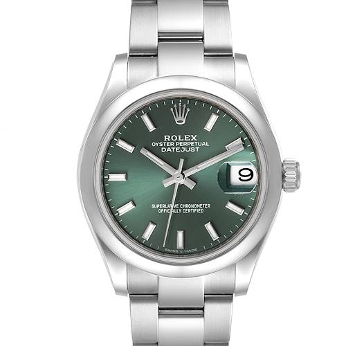 Photo of Rolex Datejust Midsize Mint Green Dial Steel Ladies Watch 278240 Unworn