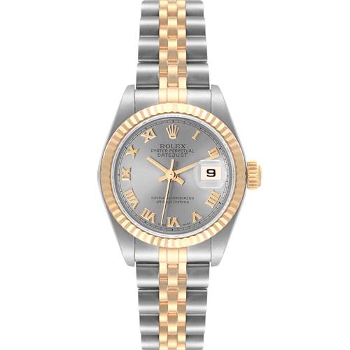 Photo of Rolex Datejust Steel Yellow Gold Slate Dial Ladies Watch 79173