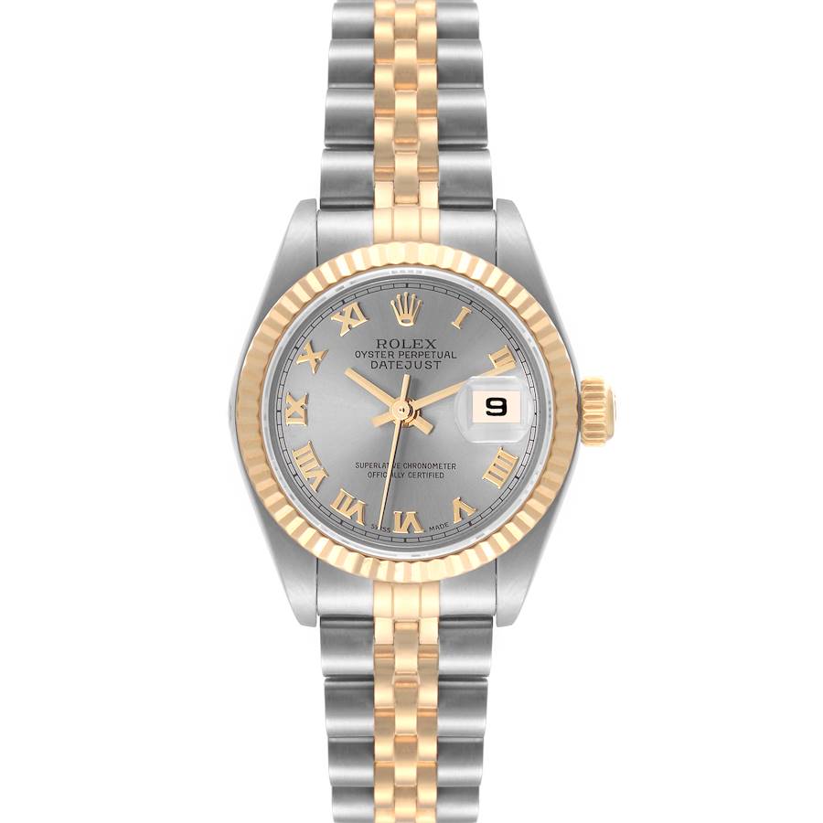 Rolex Datejust Steel Yellow Gold Slate Dial Ladies Watch 79173 SwissWatchExpo