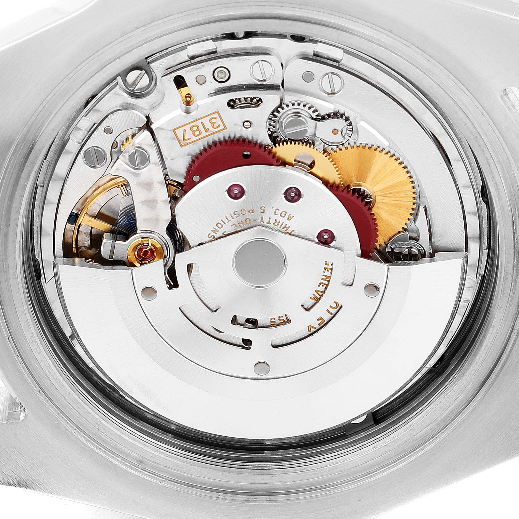 The image shows the internal mechanical movement of a Rolex Explorer 216570 Men's Stainless Steel Black Dial 216570 Men's Stainless Steel Black Dial watch from a backside view.